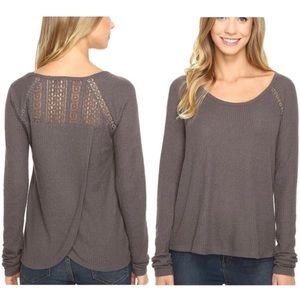 Lucky Brand | Waffle Knit Crochet Thermal Top